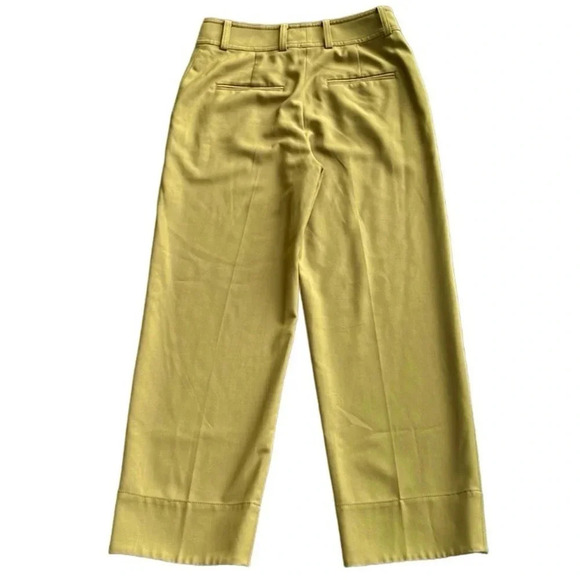 Club Monaco wide leg cropped trousers Pants Brown Women’s size 2 Business casual - Picture 2 of 10